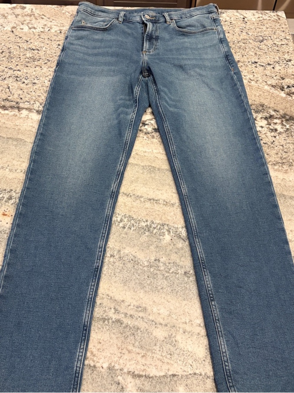Faherty Men's Light Blue Straight Jeans